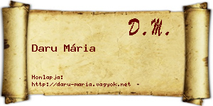 Daru Mária névjegykártya